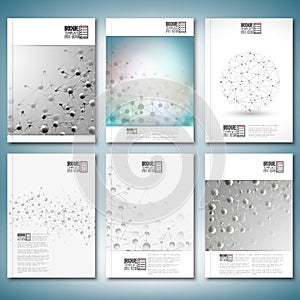 Molecule structure. Brochure, flyer or report for