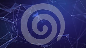 Molecule structure and chemistry.Technological background from polygons and lines.Technology banner.illustration