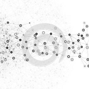 Molecule structure, gray background for
