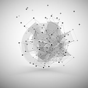 Molecule structure, gray background for