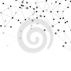 Molecule structure, gray background for