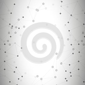 Molecule structure, gray background for