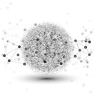 Molecule structure, gray background for