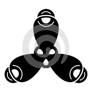 Molecule structure icon, simple black style