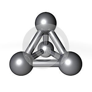 Molecule Structure Metallic Grey
