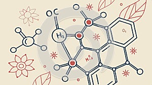 Molecule structure science chemistry illustration vector design Generative AI