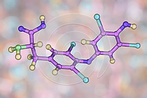 Molecule of thyroxine, a thyroid hormone