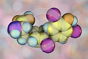 Molecule of thyroxine, a thyroid hormone