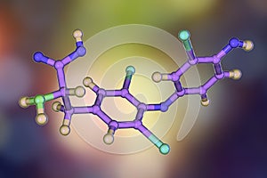 Molecule of triiodothyronine, a thyroid hormone