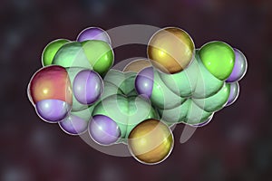 Molecule of triiodothyronine, a thyroid hormone