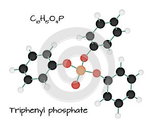 Molecule Triphenyl phosphate C18H15O4P