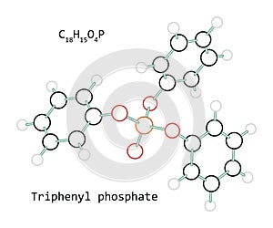 Molecule Triphenyl phosphate C18H15O4P