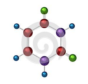 Molecule of uracil photo