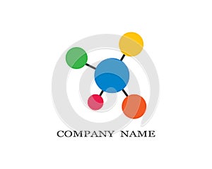 Molecule vector icon illustration design