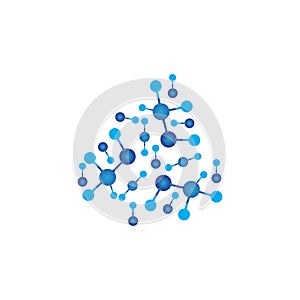 Molecule vector illustration design