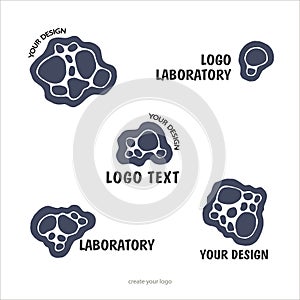 Molecule - vector logo template concept illustration. Neuro labaratory Geometric mind structure sign. Creative idea