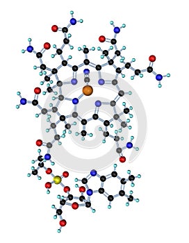 Molecule Vitamin B12 3D