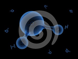 Molecule of water H2O