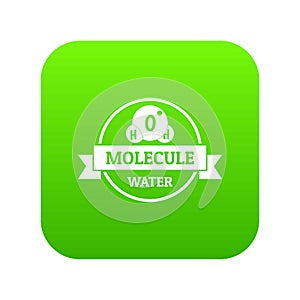 Molecule water icon green vector
