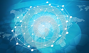 Molecule with world map