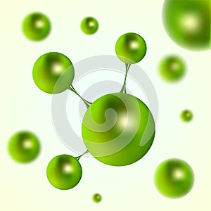 Molecules and Atoms - vector illustration