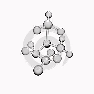 Molecules and chemical formulas isolated on white background.