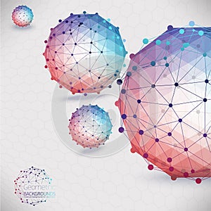 Molecules in the circle.