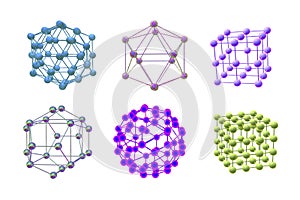 Molekuly z odlišný tvary 