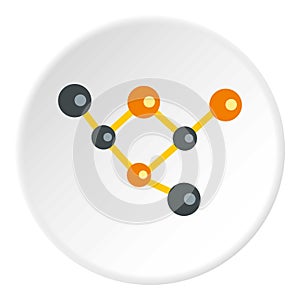 Molecules icon circle