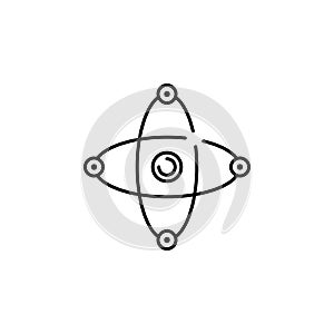 molecules icon. Element of physics science for mobile concept and web apps icon. Thin line icon for website design and development