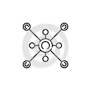 molecules icon. Element of physics science for mobile concept and web apps icon. Thin line icon for website design and development