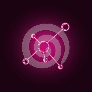 molecules icon. Elements of Web in neon style icons. Simple icon for websites, web design, mobile app, info graphics