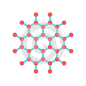 Molecules icon. Vector illustration in flat minimalist style