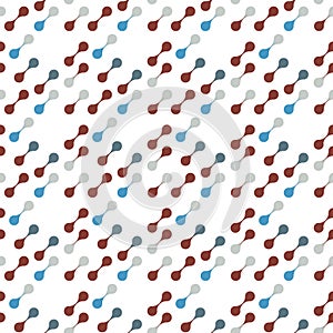 Molecules seamless pattern for fabric, paper and web design
