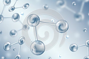 Molecules in water, Science background photo