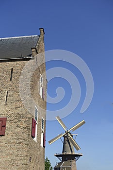 The Molen de Roos windmill in Delft photo