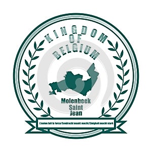 Molenbeek saint jean map. Vector illustration decorative design