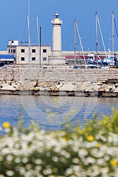 Molfetta lighthouse in the port