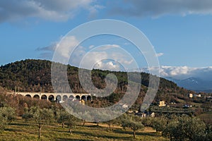 Molise, Italy. Spectacular winter panorama