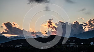 Molise, Mainarde, spectacular late summer sunset