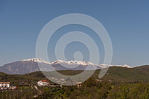 The Molise Mainarde. View from the historic center of the city of Isernia