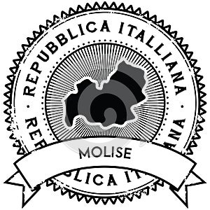 molise map label. Vector illustration decorative design