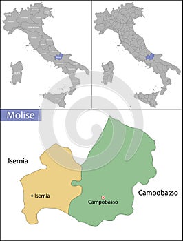 Illustration of Molise is a region in Southern Italy photo
