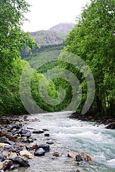 The Moll - Moell - river near Heiligenblut am Grossglockner village.