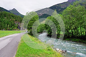 The Moll - Moell - river near Heiligenblut am Grossglockner village, Austria,