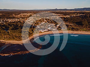 Mollymook beach during sunrise, South Coast, NSW, Australia.