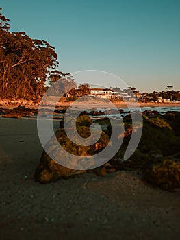 Mollymook beach during sunrise, South Coast, NSW, Australia.