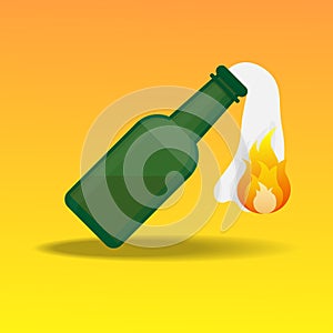 Molotov cocktail icon.
