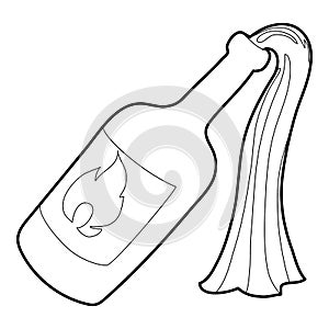 Molotov cocktail icon outline