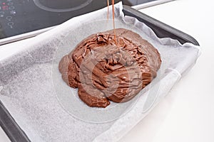Molten chocolate fudge mixture
